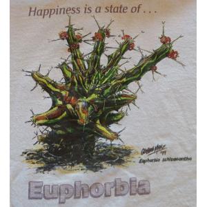 T-shirt, Euphorbia schizacantha, Large, Blue